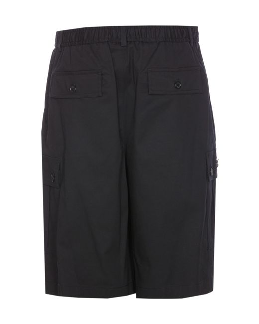 Dolce & Gabbana Blue Logo Plaque Cargo Shorts for men