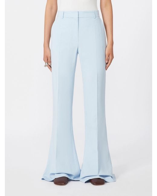 Sportmax Blue Fragola Flared Pants