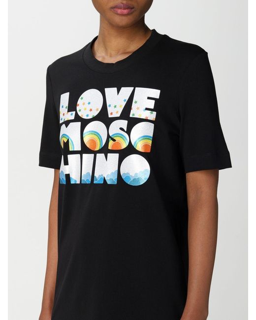 Moschino Black Logo Print T-Shirt Dress