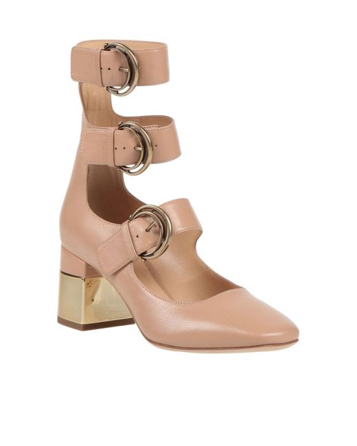 Chloé Metallic Minimalist Mary Jane Shoes