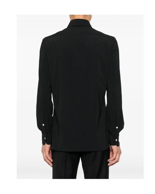 Barba Napoli Black Long-Sleeved Shirt for men