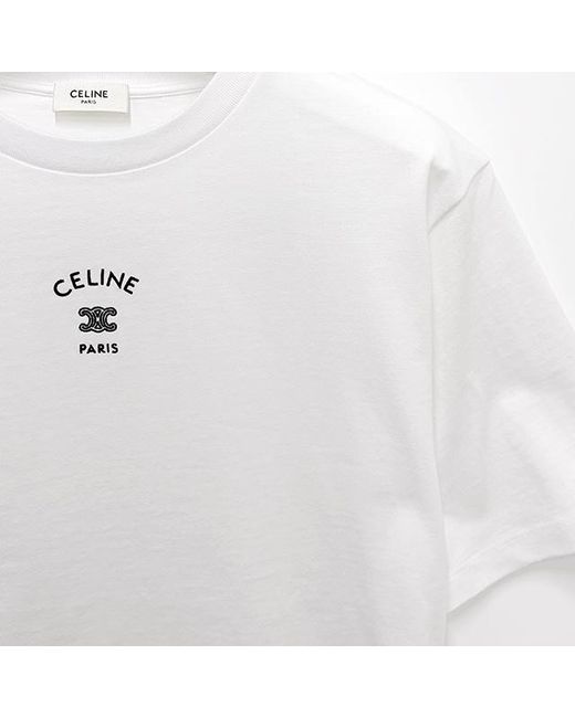 Céline White Loose T-Shirt