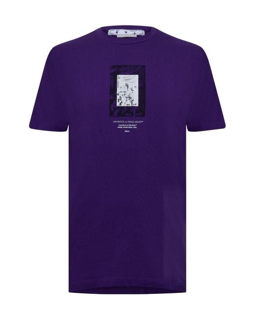Off-White c/o Virgil Abloh Purple Mirror T-Shirt for men