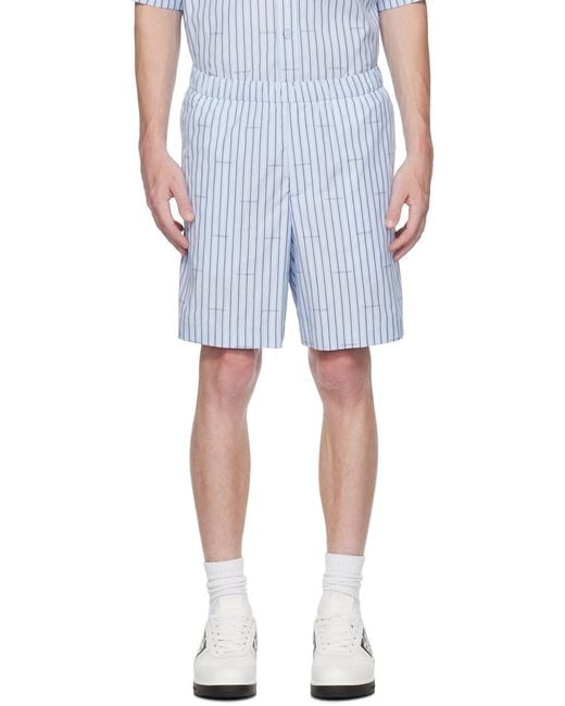 Givenchy Blue Striped Bermuda Shorts for men
