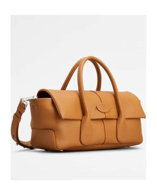 Tod's Di Logo Patch Tote Bag in Brown | Lyst