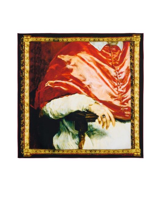 Alexander McQueen Multicolor Painting-Print Scarf