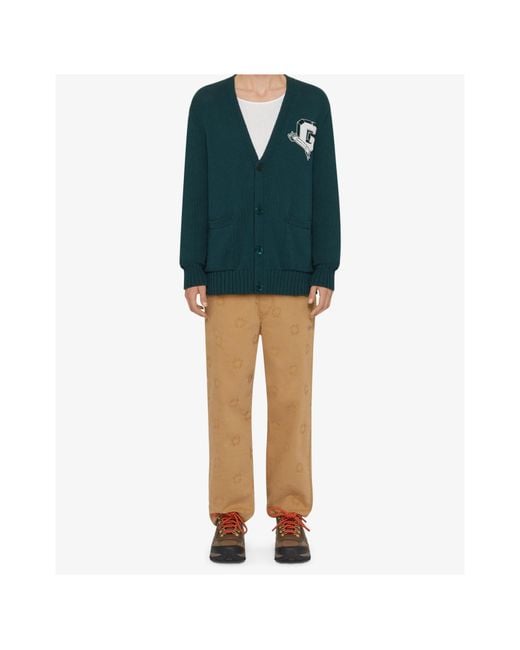 Givenchy Green G-Patch Knitted Cardigan for men