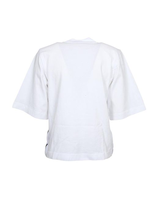 Palm Angels White Logo-Print T-Shirt