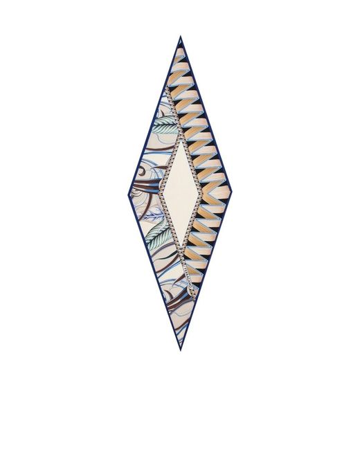 Ferragamo White Giada Triangle Scarf