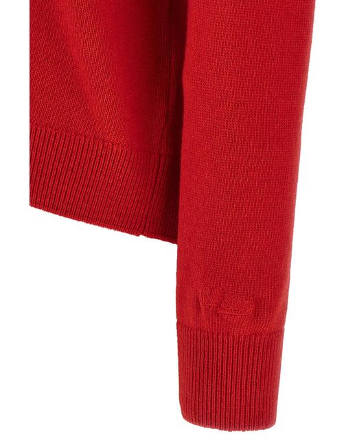 Mc2 Saint Barth Red Fatemi Santa Crewneck Jumper