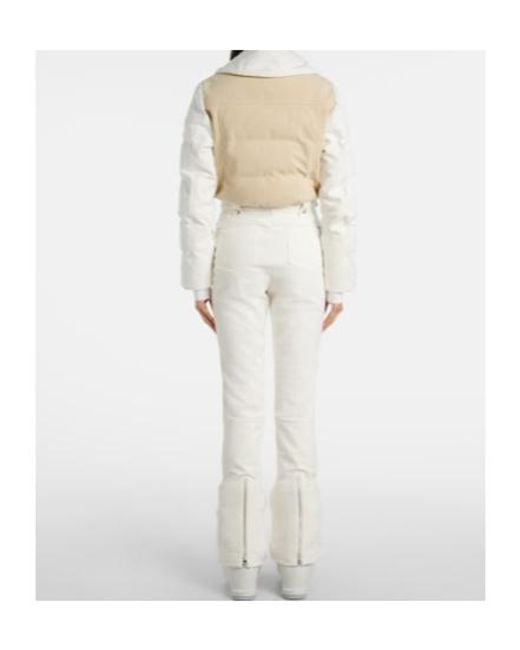 Fusalp White Karei Corduroy-Trimmed Ski Suit