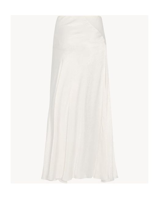 The Row White Gathered Detail Asymmetrical Skirt