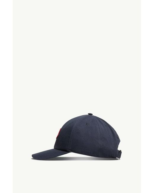Moncler Blue Logo Patch Baseball Cap for men