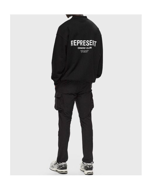 Represent Black Logo Polo Shirt for men