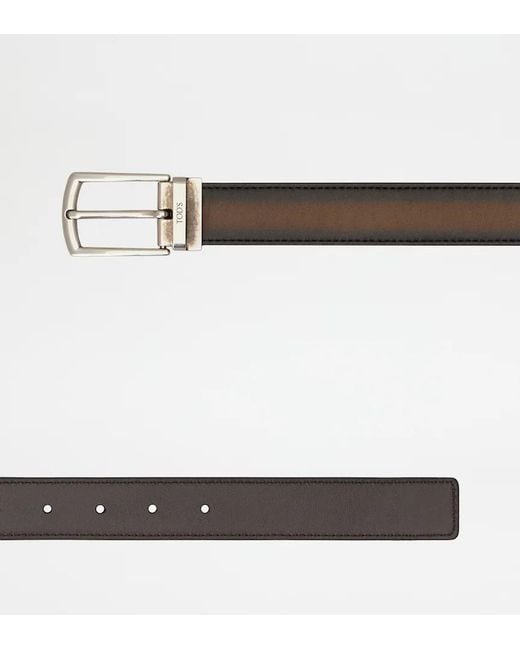 Tod's Brown Adjustable And Reversible Strap for men
