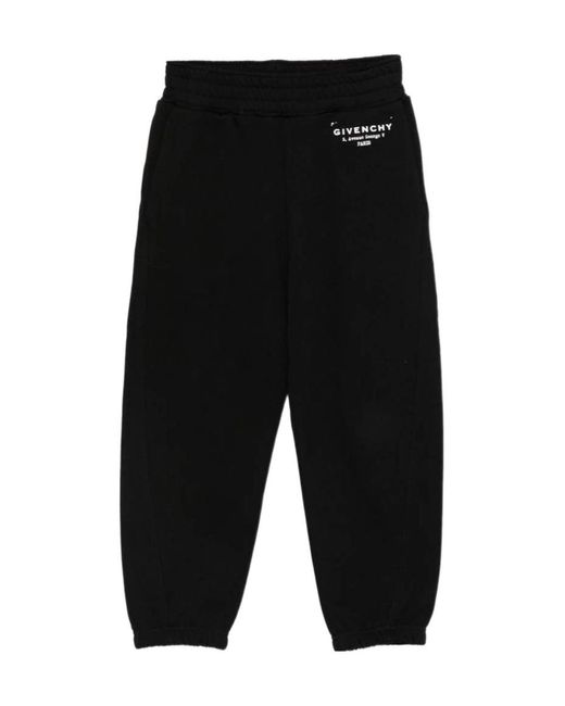 Givenchy Black Kids Elasticated Waistband Logo Printed Track Pants for men