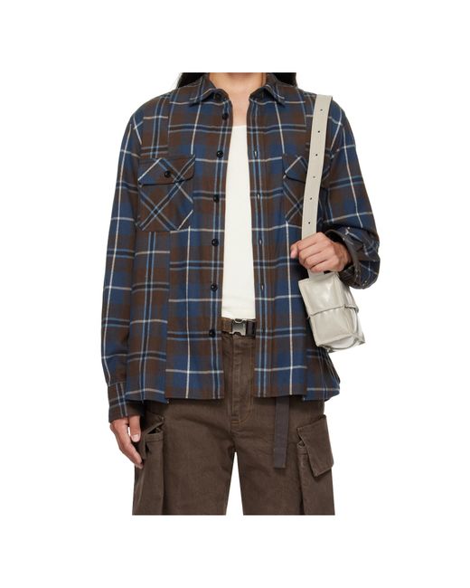 Sacai Blue Plaid Shirt for men