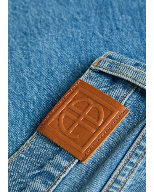 Anine Bing Blue High-Waist Relaxed-Fit Jeans