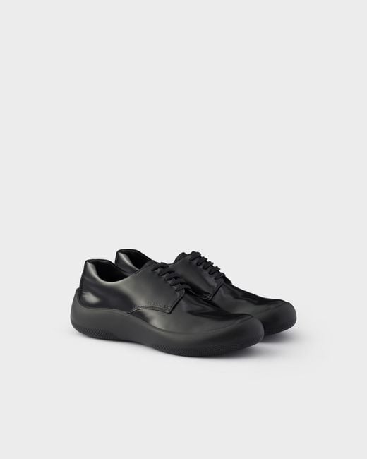 Prada Black Lace-Up Sneakers for men