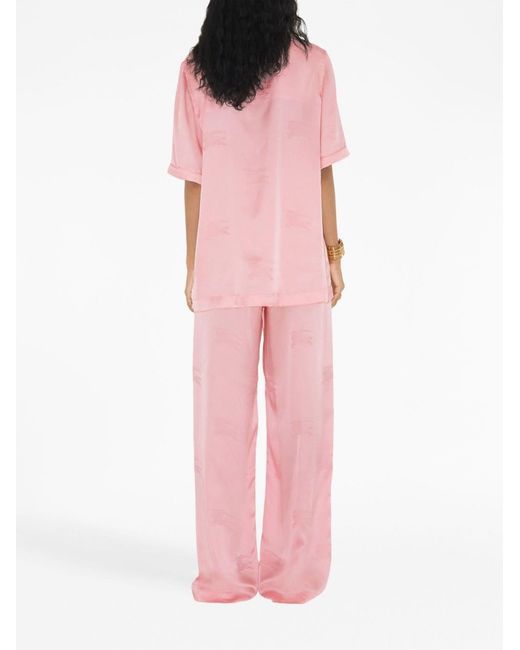 Burberry Pink Elasticated Waist Pyjama Pants