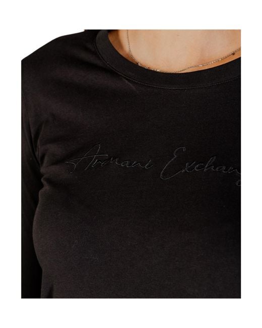 ARMANI EXCHANGE Black Round-Neck T-Shirt