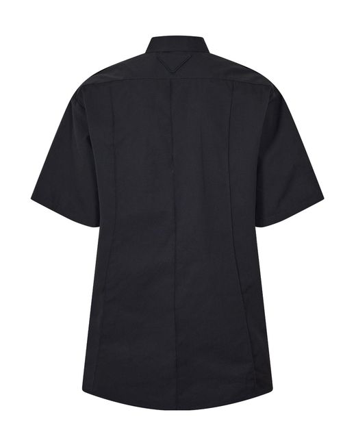 Prada Black Plain Short Sleeve Shirt