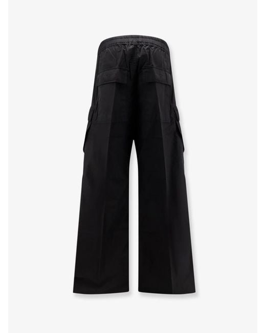Rick Owens Black Double Cargo Jumbo Belas Wide-Leg Pants for men