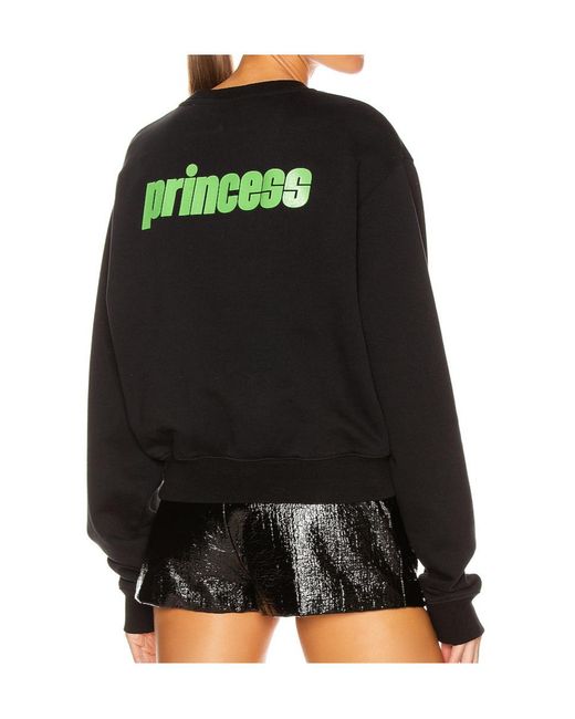 Off-White c/o Virgil Abloh Black Princess Logo Printed Sweater