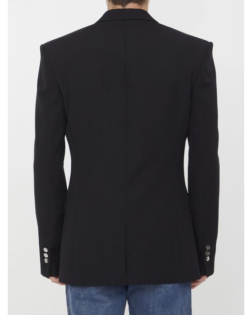 Balmain Black Single Breasted Tailored Blazer for men
