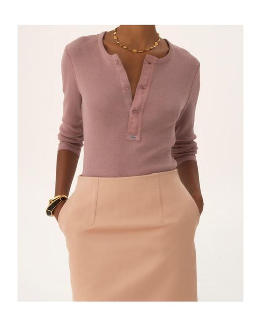 Chloé Pink Chloã Henley Shirt