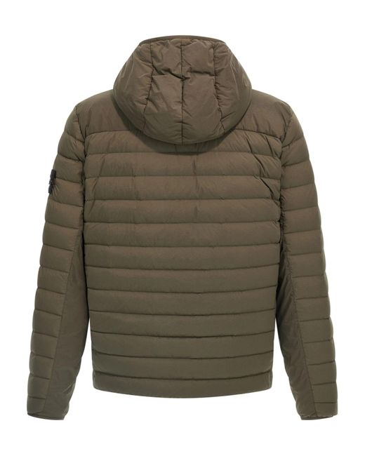 Stone Island Green 'seamless Tunnel Nylon Down-tc' Down Jacket for men