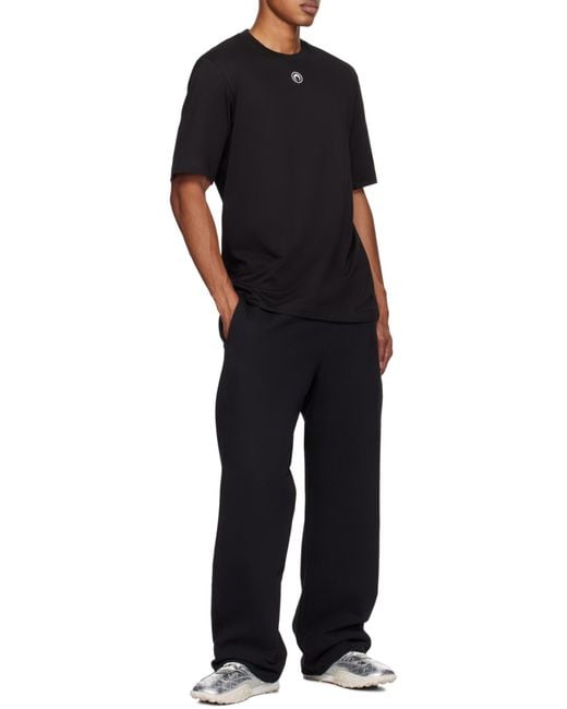 MARINE SERRE Black Moon Embroidered Crewneck T-Shirt for men