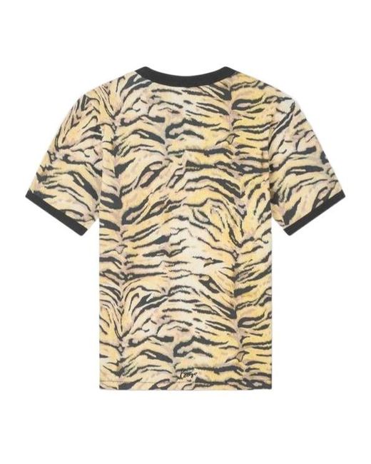 KENZO Natural All-Over Stripe Print T-Shirt for men