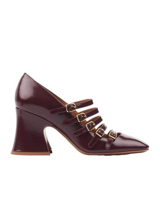 Chloé Purple 80Mm Janis Buckle-Strap Pumps