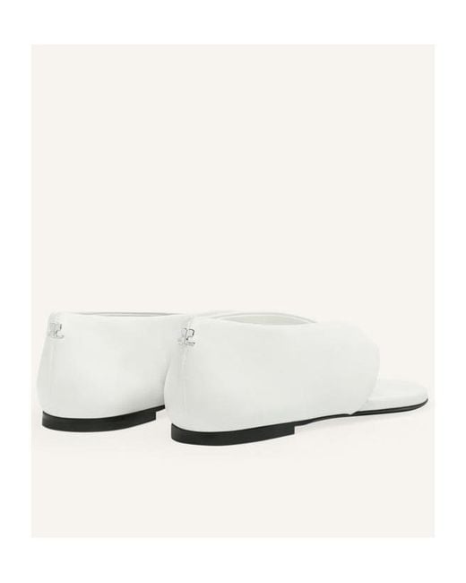Courreges White Courrèges Open Thong Strap Sandals