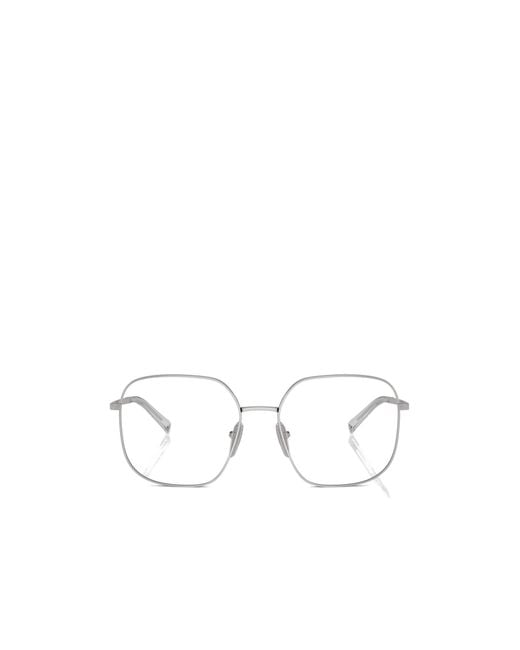 Prada White Eyewear Square Frame Glasses