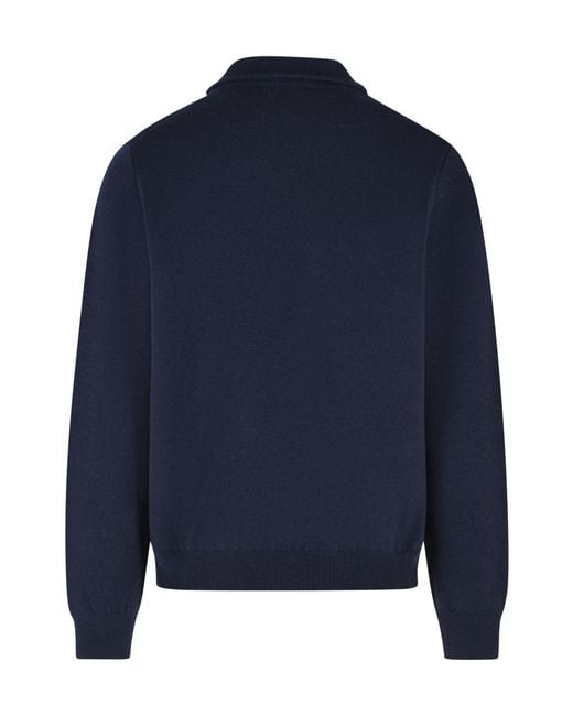 Lardini Blue Long Sleeved Zip-Up Jacket for men