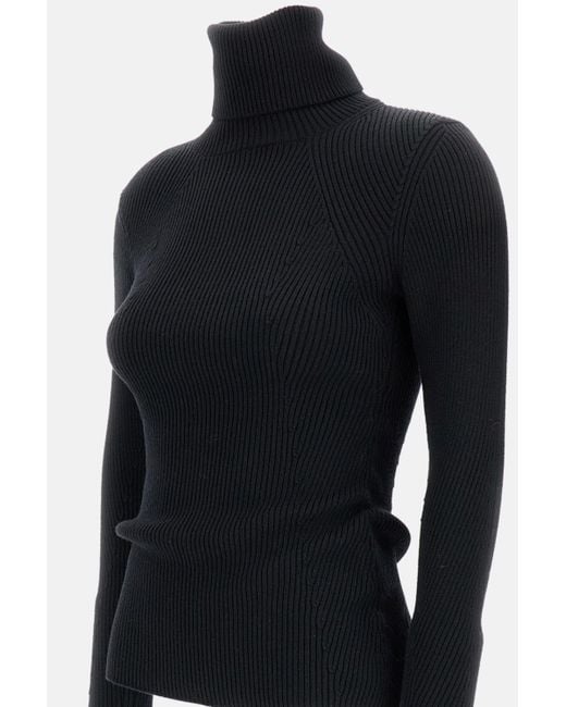 Junya Watanabe Blue Turtleneck Knitted Jumper