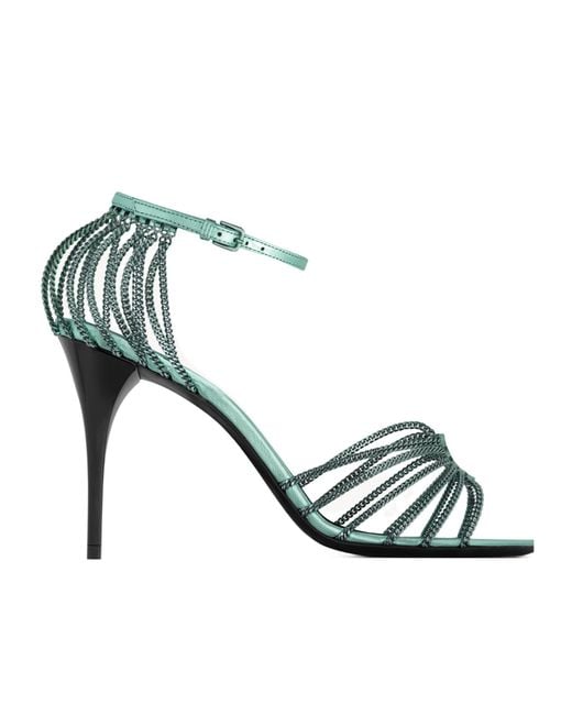 Saint Laurent Multicolor Babylone Open-Toe High-Heeled Sandals