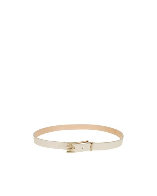 Victoria Beckham White Dorian Leather Belt