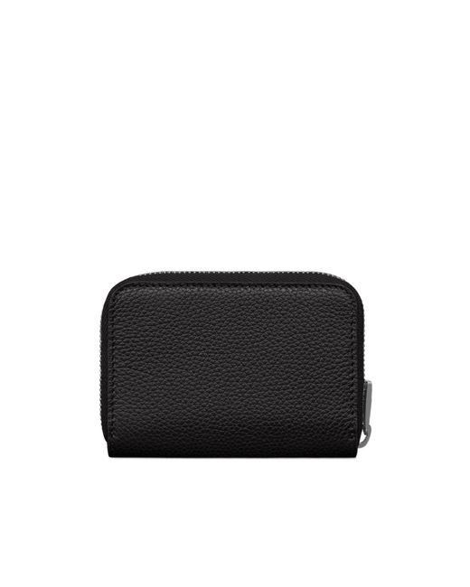 Dior Black Cd Icon Zipped Coin Purse for men