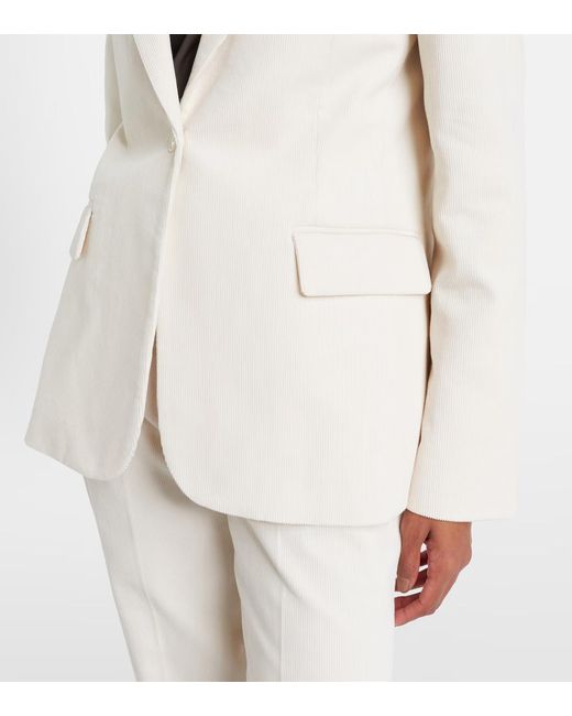 Nili Lotan Natural Single-Breasted Suit Jacket
