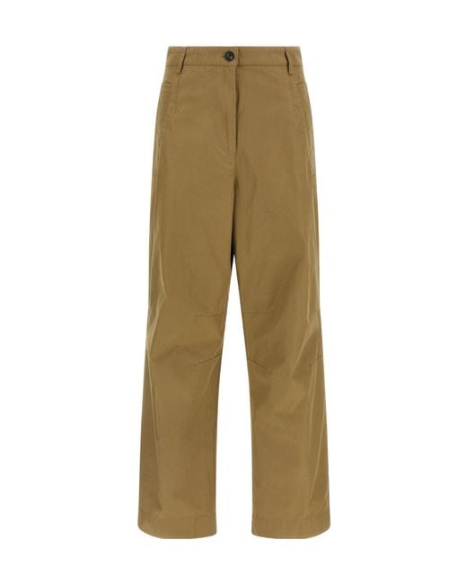 Dries Van Noten Natural Straight Leg Pants