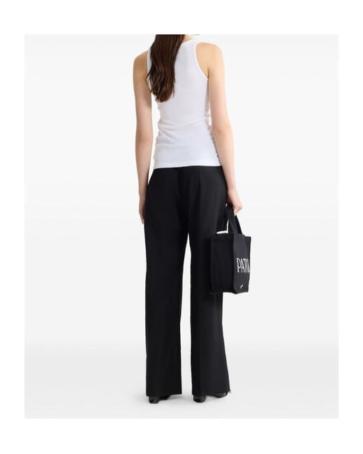 Patou White Logo Bow Tank Top
