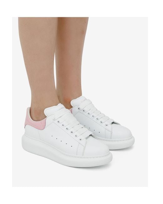 McQueen White Oversized Lace-Up Sneakes