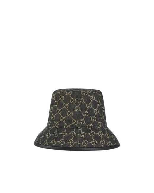 Gucci Gray Gg-Canvas Bucket Hat for men