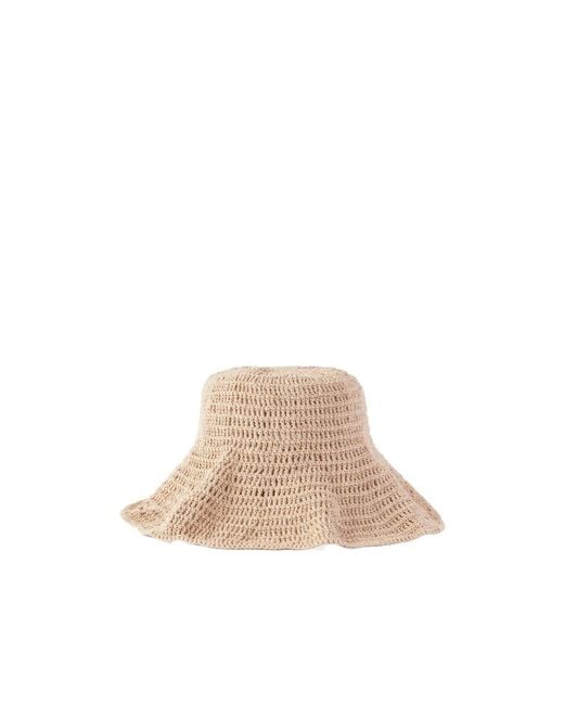 Magda Butrym Natural Raffia Fedora Fedora