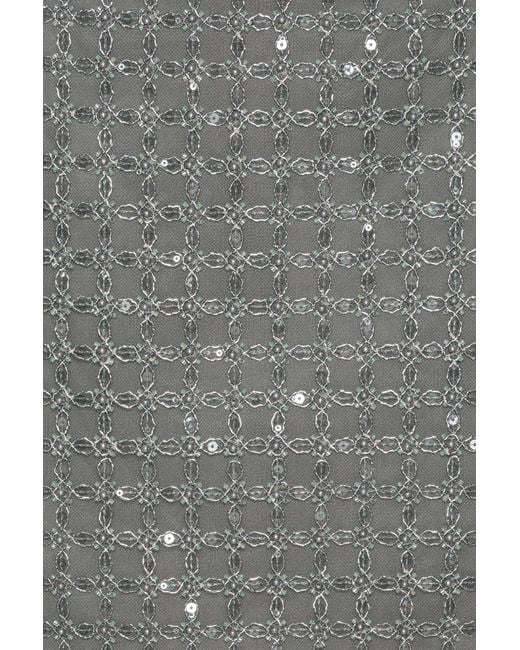 ROTATE BIRGER CHRISTENSEN Gray Beaded Mini Skirt