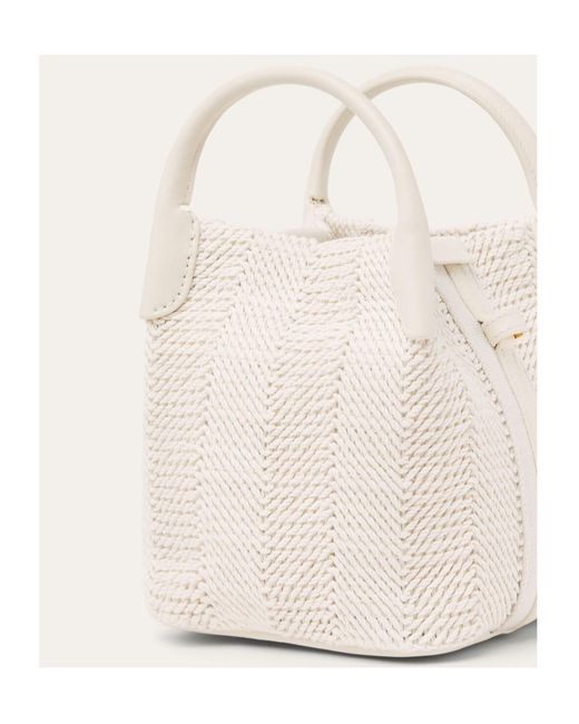 Loro Piana White Bale Mini Shoulder Bag