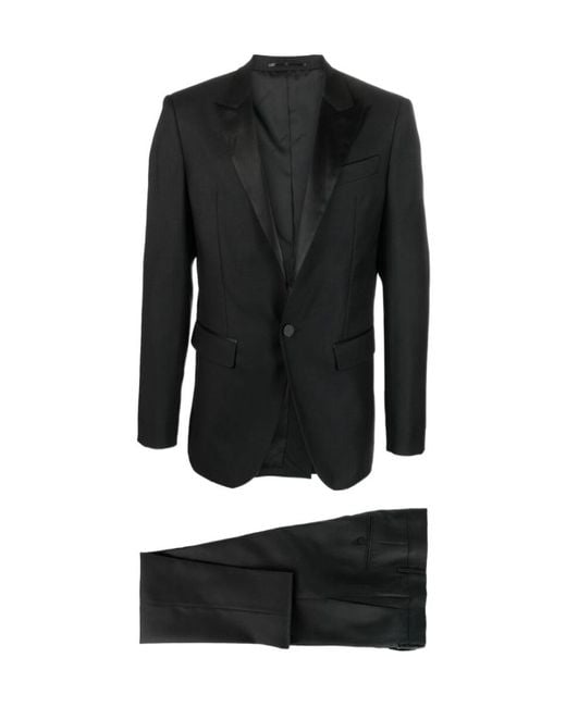 DSquared² Black Single-Breasted Two-Piece Suit for men